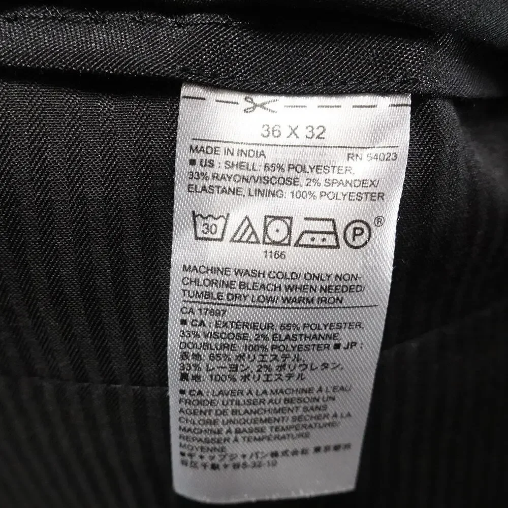 Banana Republic Pants Mens 36x32 Gray Slim Fit Dress Slacks‎ Waist 37x31